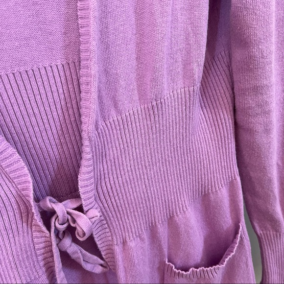 Victor Alfaro Long Open Cardigan Lilac Medium - Picture 6 of 6